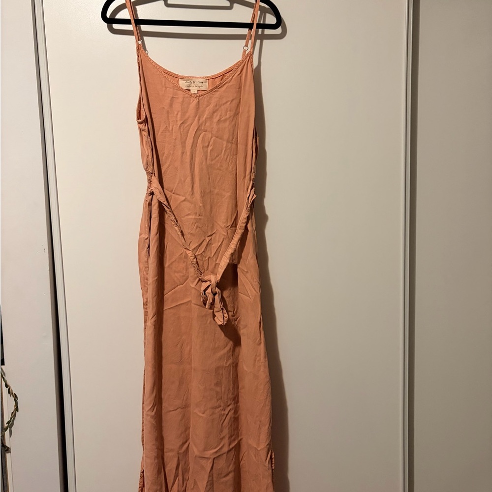 Anthropologie Cloth & Stone Apricot Maxi Dress